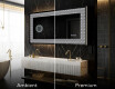 Decoratiune oglinda cu LED moderna - Geometric Symphony