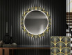 Rotunda decoratiune oglinda cu LED hol moderna - Art Deco