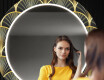 Rotunda decoratiune oglinda cu LED hol moderna - Art Deco #12