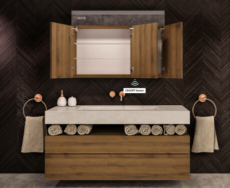 Dulap cu oglinda LED - L02 Emily 100 x 72cm #8