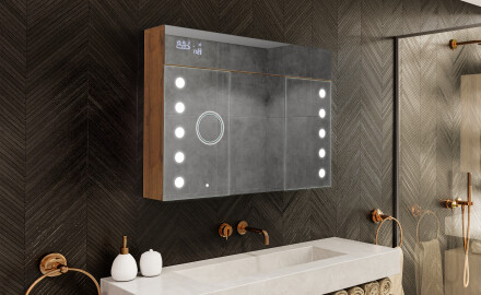 Dulap cu oglinda LED - L06 Emily 100 x 72cm
